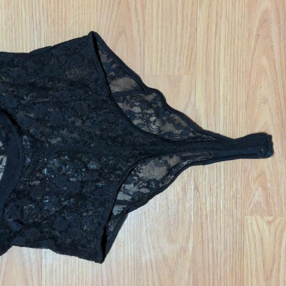 FINAL PRICE Intimately Free People Black Lace Bodysuit XS Festival Y2K - Picture 6 of 6